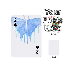 Butterfly Art T- Shirtmelting Butterfly Blue Wings Art  Design T- Shirt Playing Cards 54 Designs (mini) by EnriqueJohnson