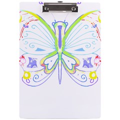 Butterfly Design T- Shirtbutterfly T- Shirt (2) A4 Acrylic Clipboard by EnriqueJohnson