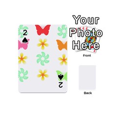 Butterfly Garden Flowers Pattern T- Shirt Butterfly Garden Flowers Pattern T- Shirt Playing Cards 54 Designs (mini) by EnriqueJohnson