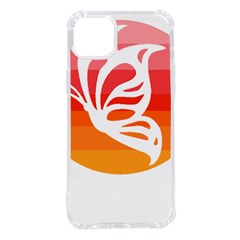 Butterfly T- Shirt Butterfly Orange Red Gradient T- Shirt Iphone 14 Plus Tpu Uv Print Case by EnriqueJohnson