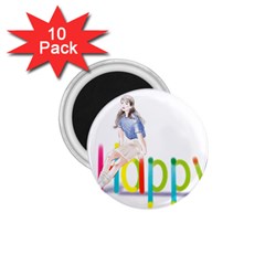 Happy 1 75  Magnets (10 Pack)  by SychEva