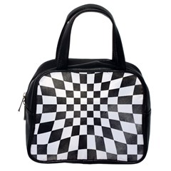 Checkerboard T- Shirt Watercolor Psychedelic Checkerboard T- Shirt Classic Handbag (one Side) by EnriqueJohnson