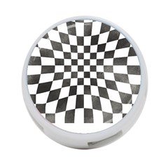 Checkerboard T- Shirt Watercolor Psychedelic Checkerboard T- Shirt 4-Port USB Hub (Two Sides)