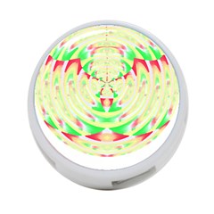 Circle Design T- Shirt Abstract Red Green Yellow Ornamental Circle Design T- Shirt 4-port Usb Hub (one Side)