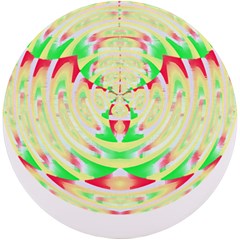 Circle Design T- Shirt Abstract Red Green Yellow Ornamental Circle Design T- Shirt Uv Print Round Tile Coaster by EnriqueJohnson