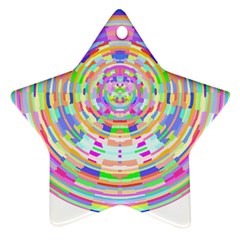 Circle T- Shirt Colourful Abstract Circle Design T- Shirt Star Ornament (two Sides) by EnriqueJohnson