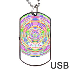 Circle T- Shirt Colourful Abstract Circle Design T- Shirt Dog Tag Usb Flash (two Sides) by EnriqueJohnson