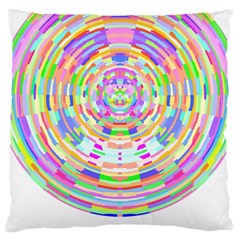 Circle T- Shirt Colourful Abstract Circle Design T- Shirt Large Cushion Case (one Side) by EnriqueJohnson