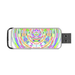 Circle T- Shirt Colourful Abstract Circle Design T- Shirt Portable Usb Flash (one Side) by EnriqueJohnson