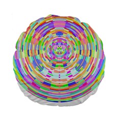 Circle T- Shirt Colourful Abstract Circle Design T- Shirt Standard 15  Premium Round Cushions by EnriqueJohnson