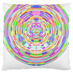 Circle T- Shirt Colourful Abstract Circle Design T- Shirt Large Premium Plush Fleece Cushion Case (two Sides) by EnriqueJohnson