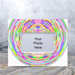 Circle T- Shirt Colourful Abstract Circle Design T- Shirt White Tabletop Photo Frame 4 x6  by EnriqueJohnson