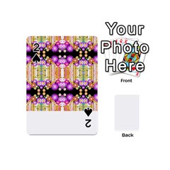 Colorful Flowers Pattern T- Shirt Colorful Wild Flowers T- Shirt Playing Cards 54 Designs (Mini)