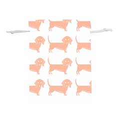 Dachshund Dog Pattern T- Shirt Brown Dachshund Dog Breed Cute Pattern T- Shirt Lightweight Drawstring Pouch (m)