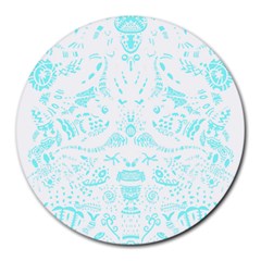 Deep Sea T- Shirt Deep Sea Food Chain Pattern (white) T- Shirt Round Mousepad