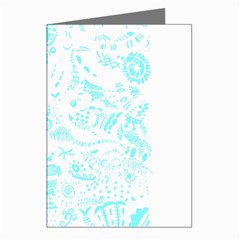 Deep Sea T- Shirt Deep Sea Food Chain Pattern (white) T- Shirt Greeting Cards (Pkg of 8)