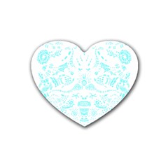 Deep Sea T- Shirt Deep Sea Food Chain Pattern (white) T- Shirt Rubber Coaster (Heart)