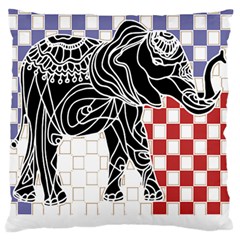 Elephant Art T- Shirtelephant T- Shirt Large Premium Plush Fleece Cushion Case (one Side) by EnriqueJohnson