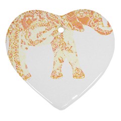 Elephant Lover T- Shirtelephant T- Shirt Heart Ornament (two Sides) by EnriqueJohnson