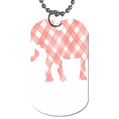 Elephant T- Shirt Pink Elephant T- Shirt Dog Tag (One Side)