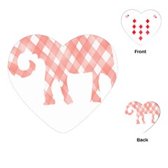 Elephant T- Shirt Pink Elephant T- Shirt Playing Cards Single Design (Heart)