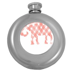 Elephant T- Shirt Pink Elephant T- Shirt Round Hip Flask (5 oz)