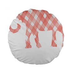 Elephant T- Shirt Pink Elephant T- Shirt Standard 15  Premium Round Cushions