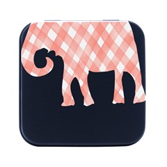 Elephant T- Shirt Pink Elephant T- Shirt Square Metal Box (Black)