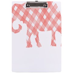 Elephant T- Shirt Pink Elephant T- Shirt A4 Acrylic Clipboard