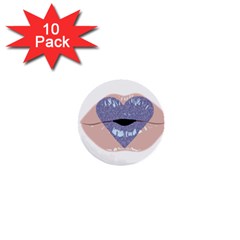 Lips -18 1  Mini Buttons (10 Pack)  by SychEva
