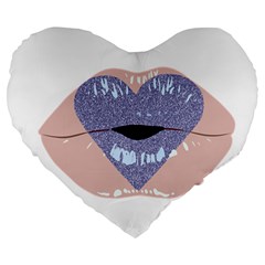 Lips -18 Large 19  Premium Heart Shape Cushions by SychEva