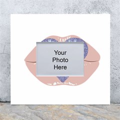 Lips -18 White Wall Photo Frame 5  X 7  by SychEva