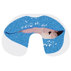 Lips -21 Travel Neck Pillow by SychEva