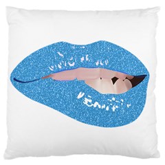 Lips -21 Standard Premium Plush Fleece Cushion Case (two Sides) by SychEva