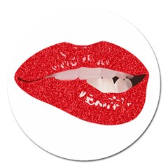 Lips -25 Magnet 5  (round) by SychEva