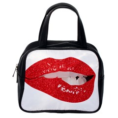 Lips -25 Classic Handbag (one Side) by SychEva