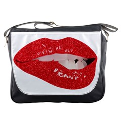 Lips -25 Messenger Bag by SychEva