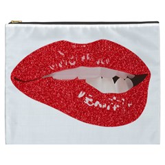 Lips -25 Cosmetic Bag (xxxl) by SychEva