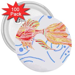 Fishing Lover T- Shirtfish T- Shirt (7) 3  Buttons (100 Pack) 