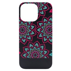 Floral Mandala T- Shirt Colorful Lotus Flower Mandala Art Pattern Iphone 14 Pro Max Black Uv Print Case by EnriqueJohnson