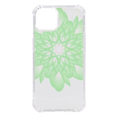 Floral Pattern T- Shirt Beautiful And Artistic Light Green Flower T- Shirt Iphone 14 Tpu Uv Print Case by EnriqueJohnson