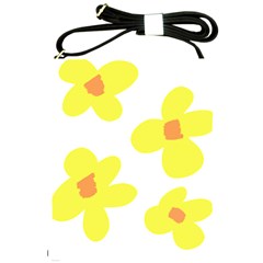 Floral Pattern T- Shirt Yellow Flowers T- Shirt Shoulder Sling Bag