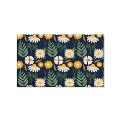 Flower Grey Pattern Floral Sticker Rectangular (100 Pack)