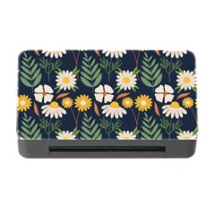 Flower Grey Pattern Floral Memory Card Reader With Cf