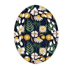 Flower Grey Pattern Floral Ornament (oval Filigree)