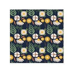 Flower Grey Pattern Floral Square Satin Scarf (30  X 30 )