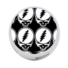 Black And White Deadhead Grateful Dead Steal Your Face Pattern 4-port Usb Hub (one Side) by Sarkoni