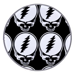 Black And White Deadhead Grateful Dead Steal Your Face Pattern Wireless Fast Charger(white) by Sarkoni