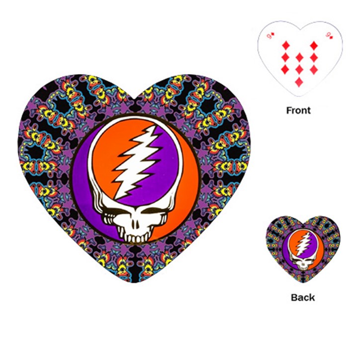 Gratefuldead Grateful Dead Pattern Playing Cards Single Design (Heart)