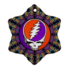 Gratefuldead Grateful Dead Pattern Snowflake Ornament (Two Sides)